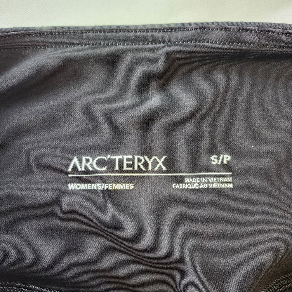NWT Arc'teryx Rho Bottom W Black Grotto camo Thermal Leggings Pants Womens Small - Picture 5 of 5